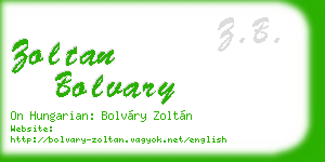 zoltan bolvary business card